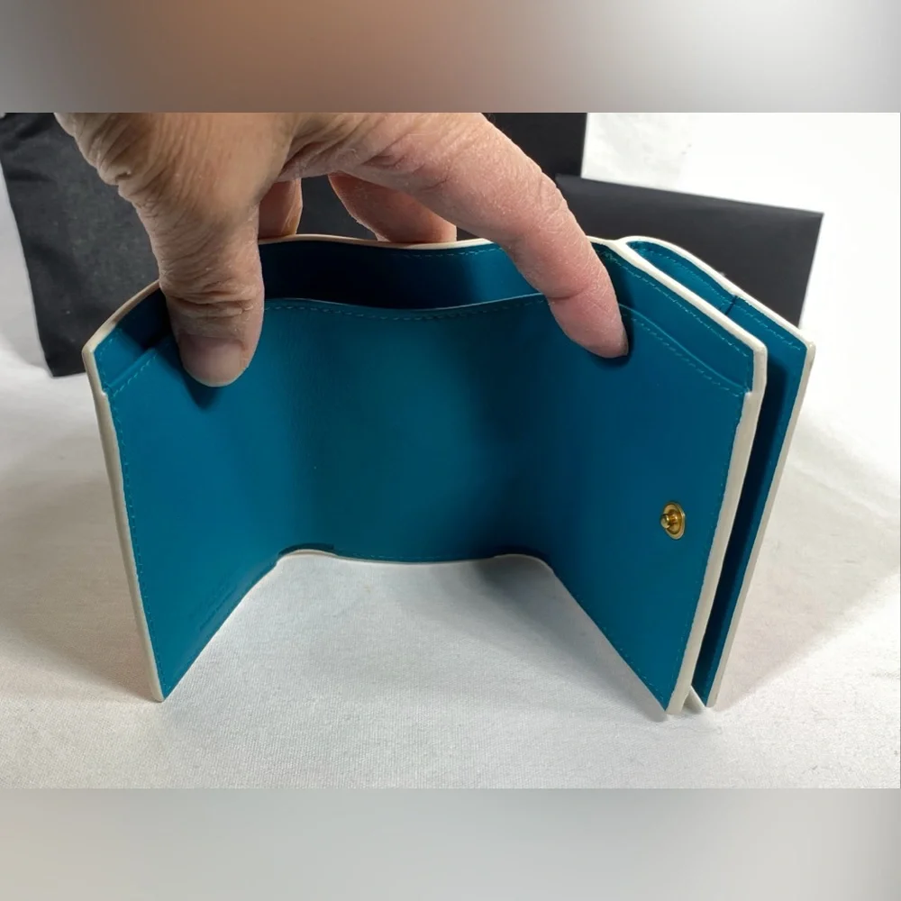Saint Laurent Paris FLORAL ORIGAMI MINI WALLET NEW NWT Pleine Fleur Aniline RARE - Picture 6 of 15
